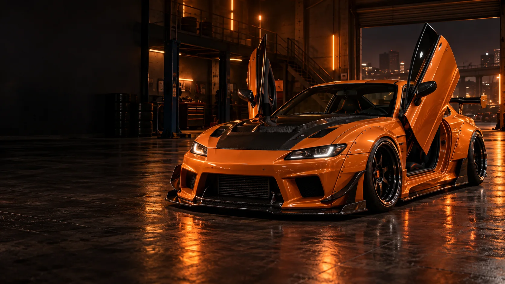 รถแต่งพร้อมประตูปีกนก Lambo Door Kit