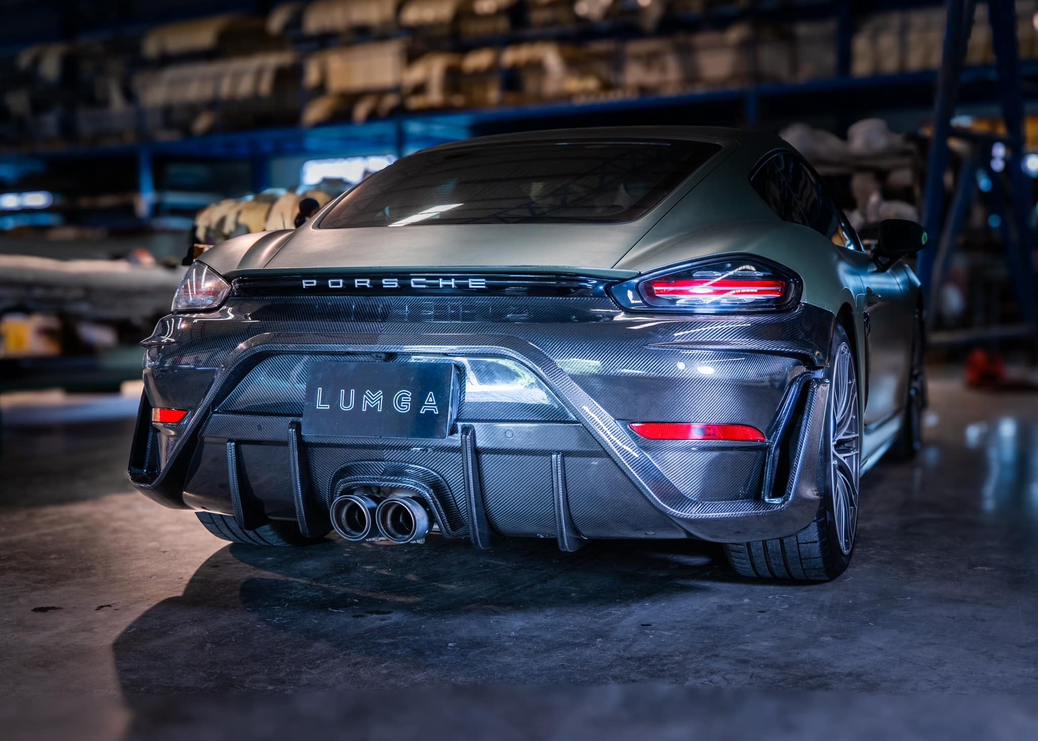 ชุดแต่ง Porsche 718 Cayman Lumga AMT กันชนหน้าและกันชนหลัง