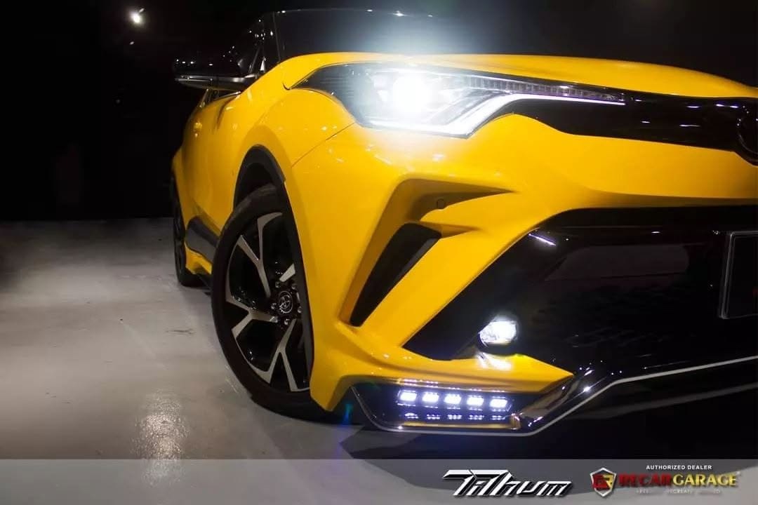 ชุดแต่งสเกิร์ตรอบคัน สปอยเลอร์รถ Toyota CHR 2018 ทรง TiThum พลาสติก — ภาพสินค้าและรายละเอียดชุดแต่ง