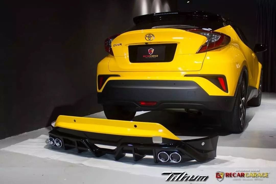 ชุดแต่งสเกิร์ตรอบคัน สปอยเลอร์รถ Toyota CHR 2018 ทรง TiThum พลาสติก — ภาพสินค้าและรายละเอียดชุดแต่ง