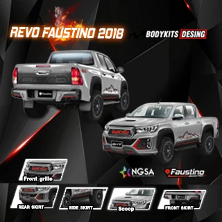 โปสเตอร์รวมชุดแต่ง Revo 2018 สีเงิน พร้อมภาพขยายรายละเอียดหลายตำแหน่ง