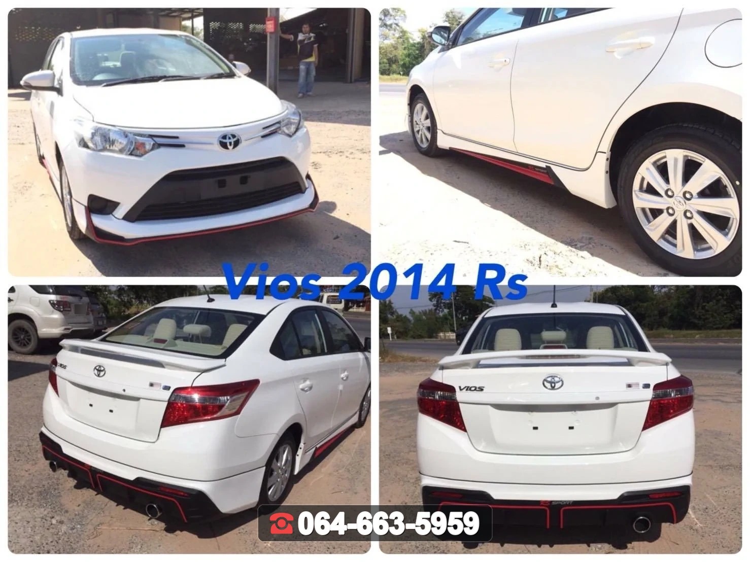 ชุดแต่งสเกิร์ต TOYOTA Vios 2013 Rs RiderM