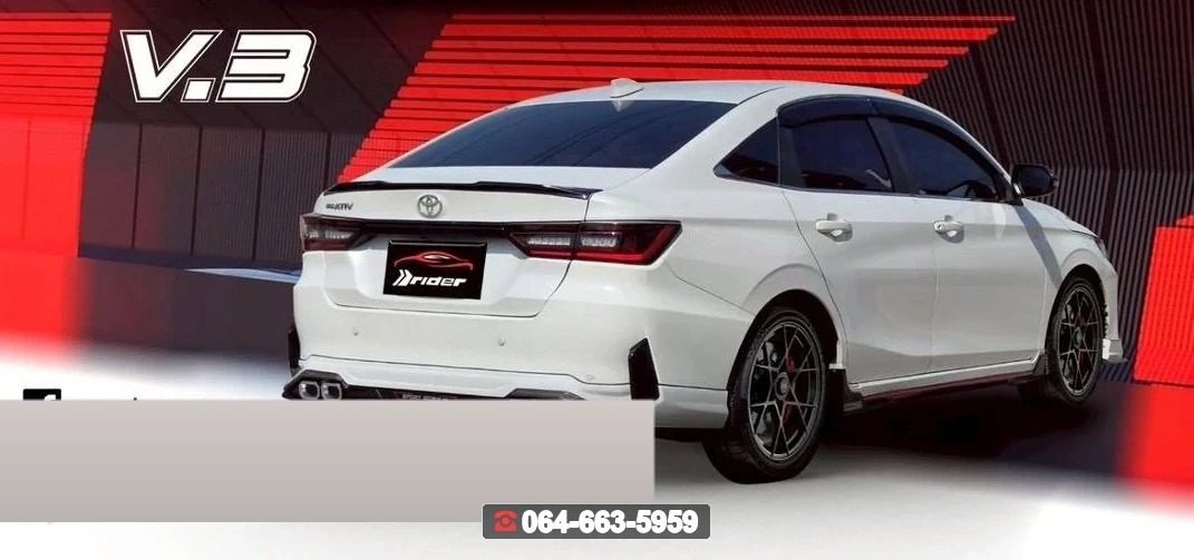 ชุดแต่งสเกิร์ต TOYOTA Yaris Ativ 2025 V.3 RiderM