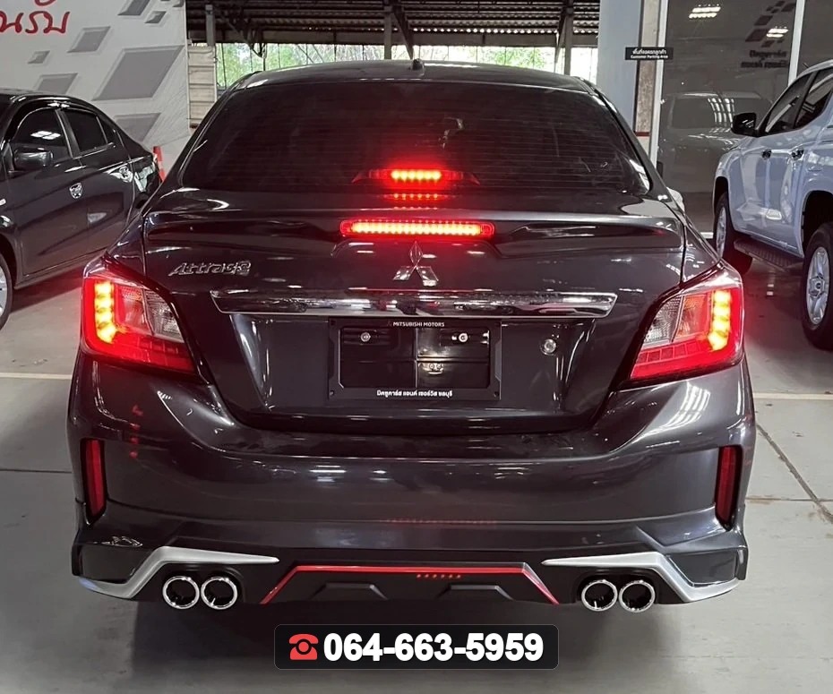 MITSUBISHI สปอยเลอร์ Attrage แนบมีไฟ RiderM