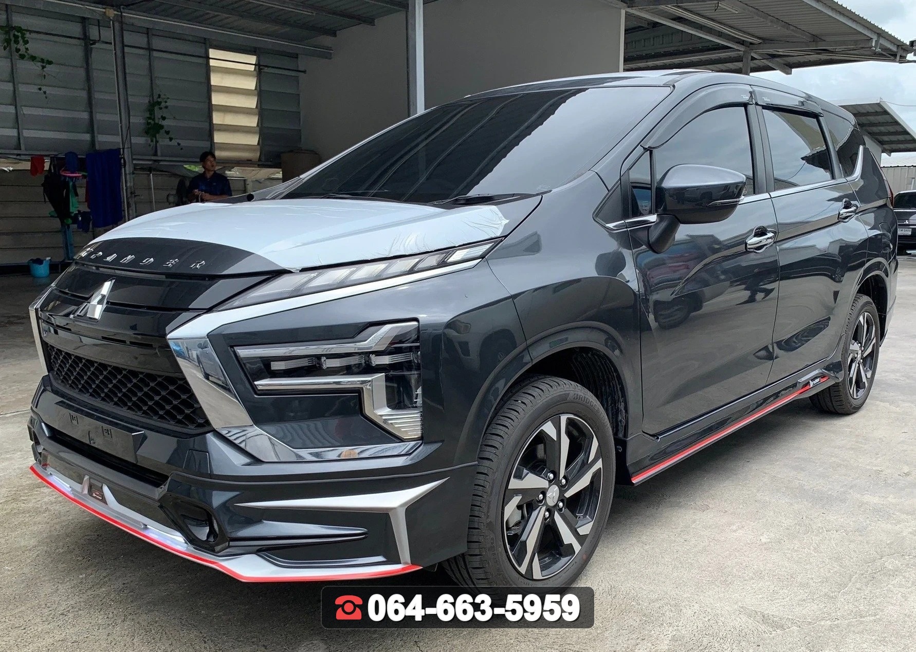 ชุดแต่งสเกิร์ต MITSUBISHI Xpander GT 2022 V.2 ท่อเหลี่ยม RiderM