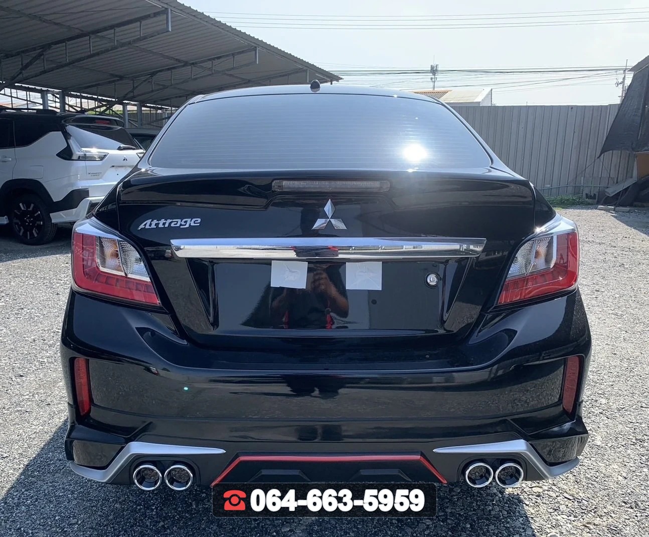 MITSUBISHI สปอยเลอร์ Attrage แนบมีไฟ RiderM