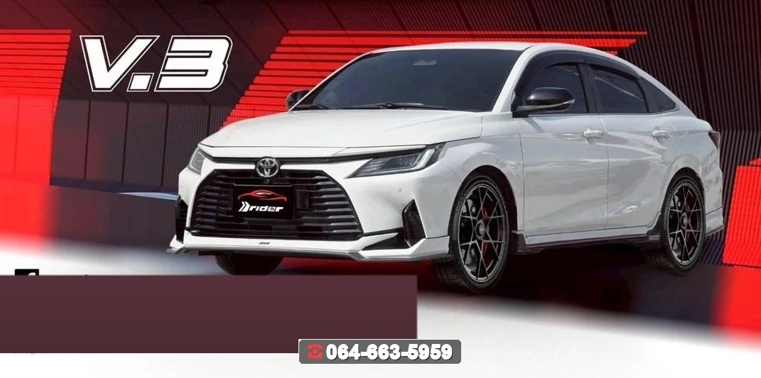ชุดแต่งสเกิร์ต TOYOTA Yaris Ativ 2025 V.3 RiderM
