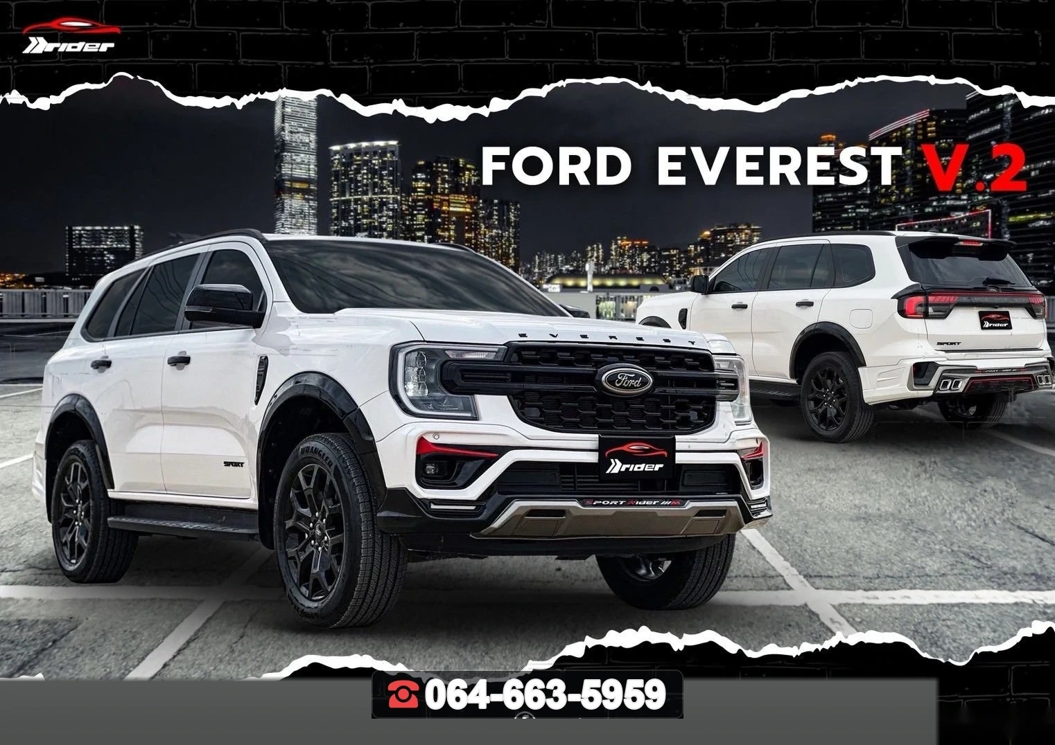 ชุดแต่งสเกิร์ต FORD Everest 2022 V.2 RiderM