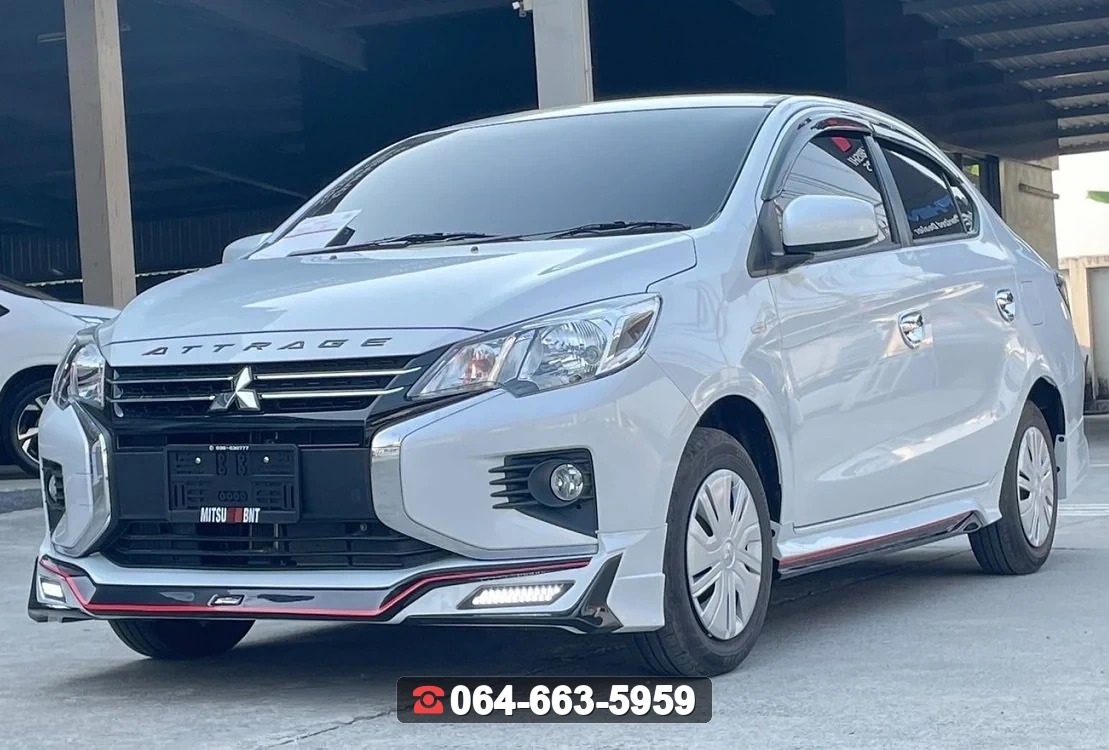 ชุดแต่งสเกิร์ต MITSUBISHI Attrage 2020 V.2 ท่อโครเมียม RiderM