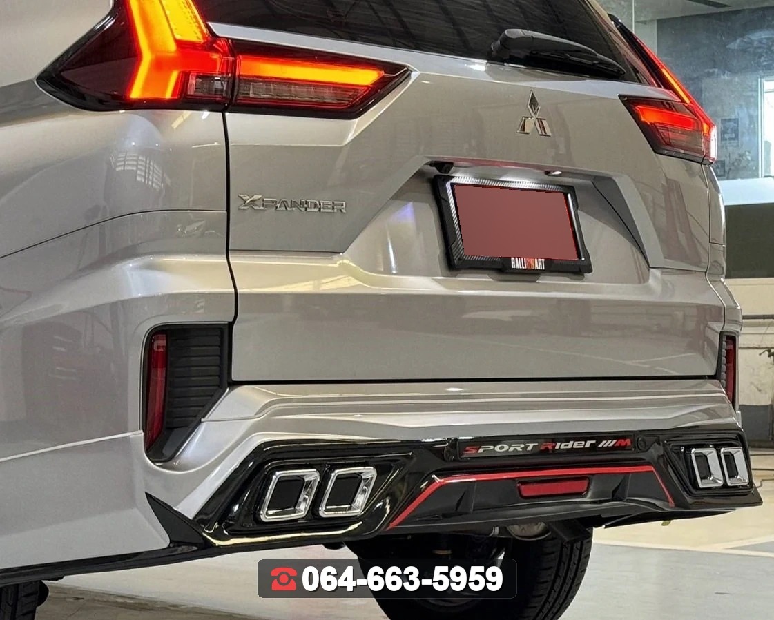 ชุดแต่งสเกิร์ต MITSUBISHI Xpander GT 2022 V.2 ท่อเหลี่ยม RiderM