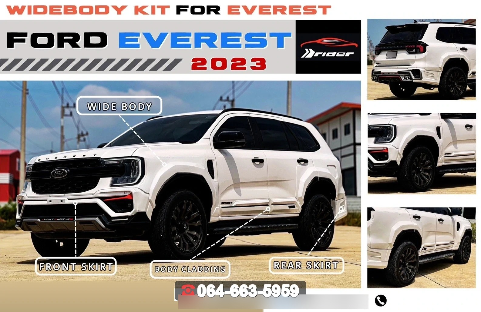ชุดแต่งสเกิร์ต FORD Everest 2022 V.2 RiderM