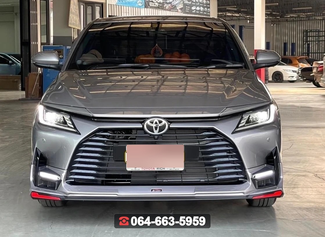 ชุดแต่งสเกิร์ต TOYOTA Yaris Ativ 2023 V.1 ท่อเหลี่ยม RiderM