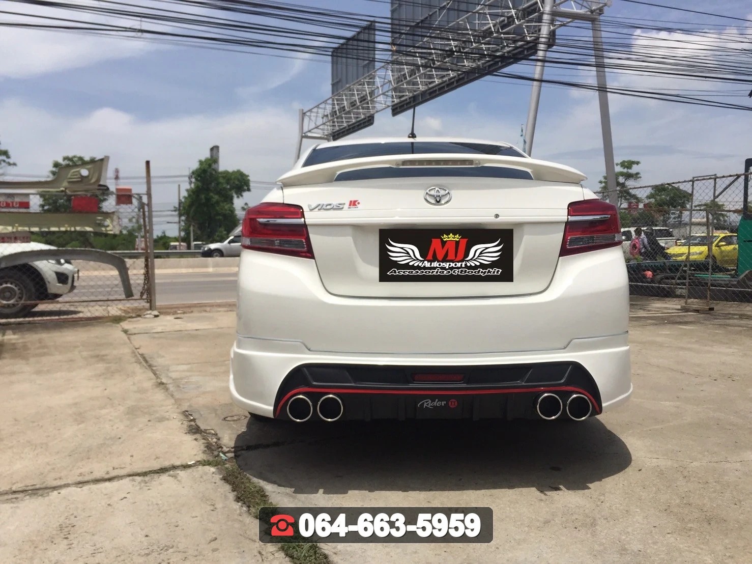 ชุดแต่งสเกิร์ต TOYOTA Vios 2017 RiderM