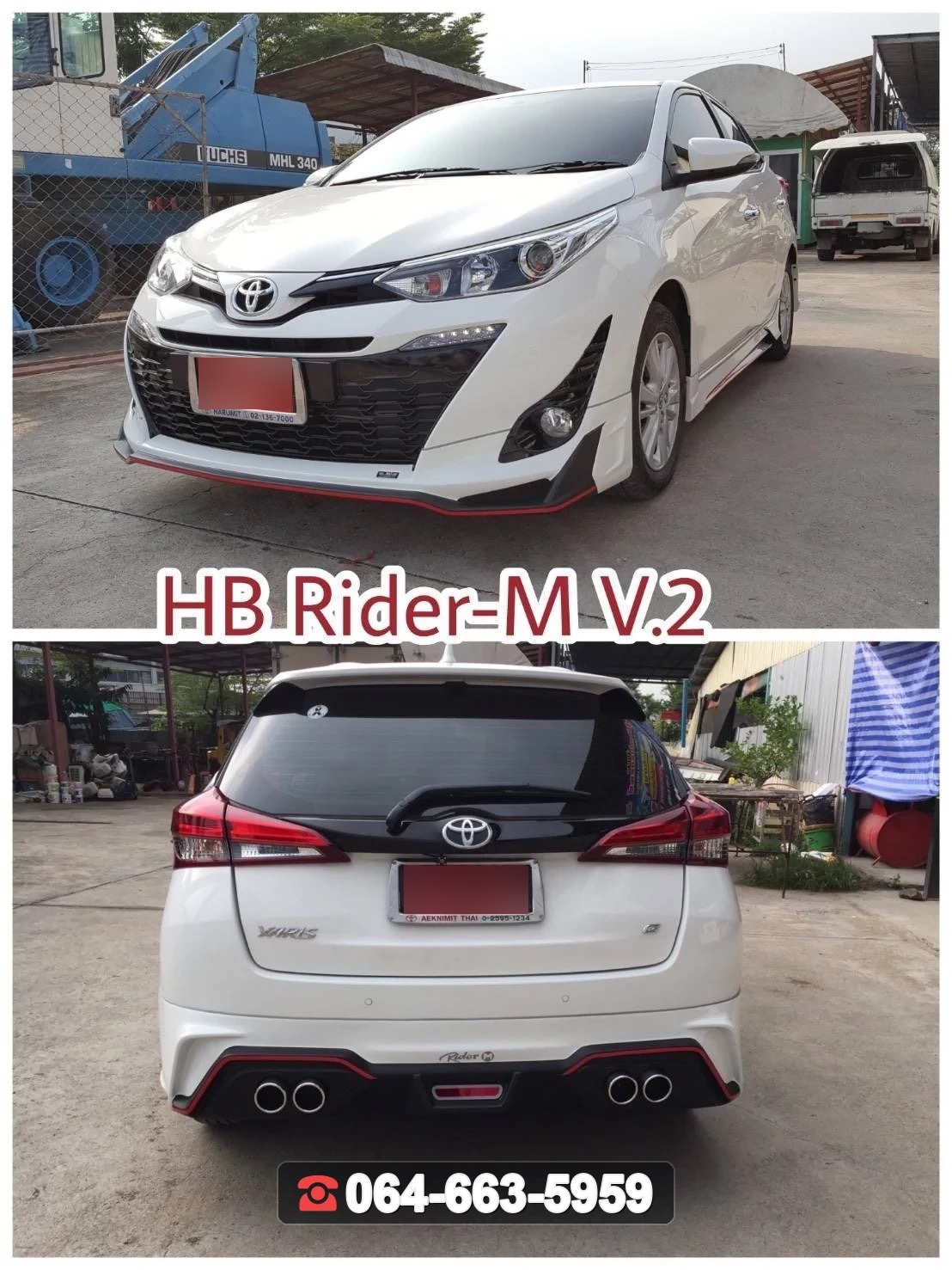 ชุดแต่งสเกิร์ต TOYOTA Yaris HB V.2 RiderM