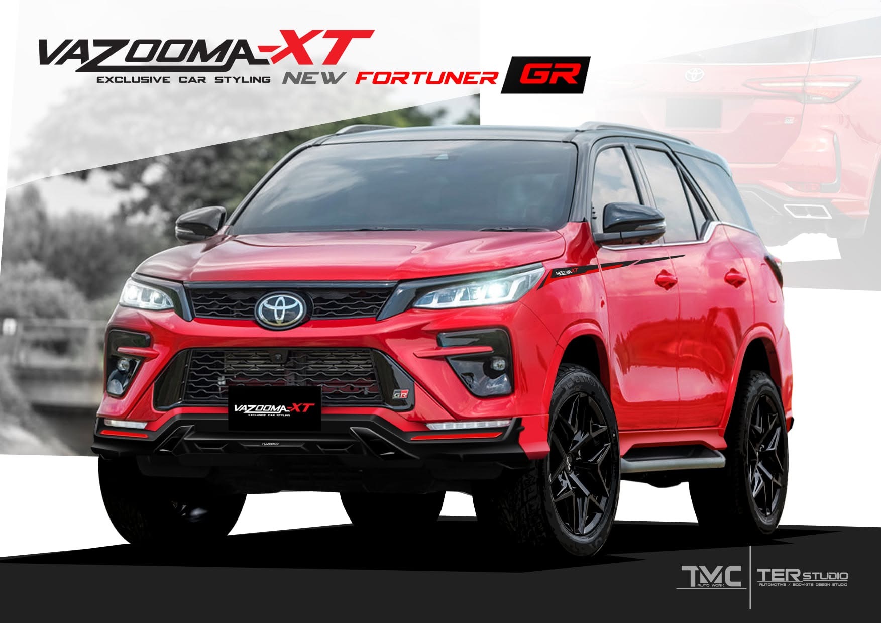 ชุดแต่ง Toyota Fortuner 2020 2024 Drive68 VazoomaXT GR