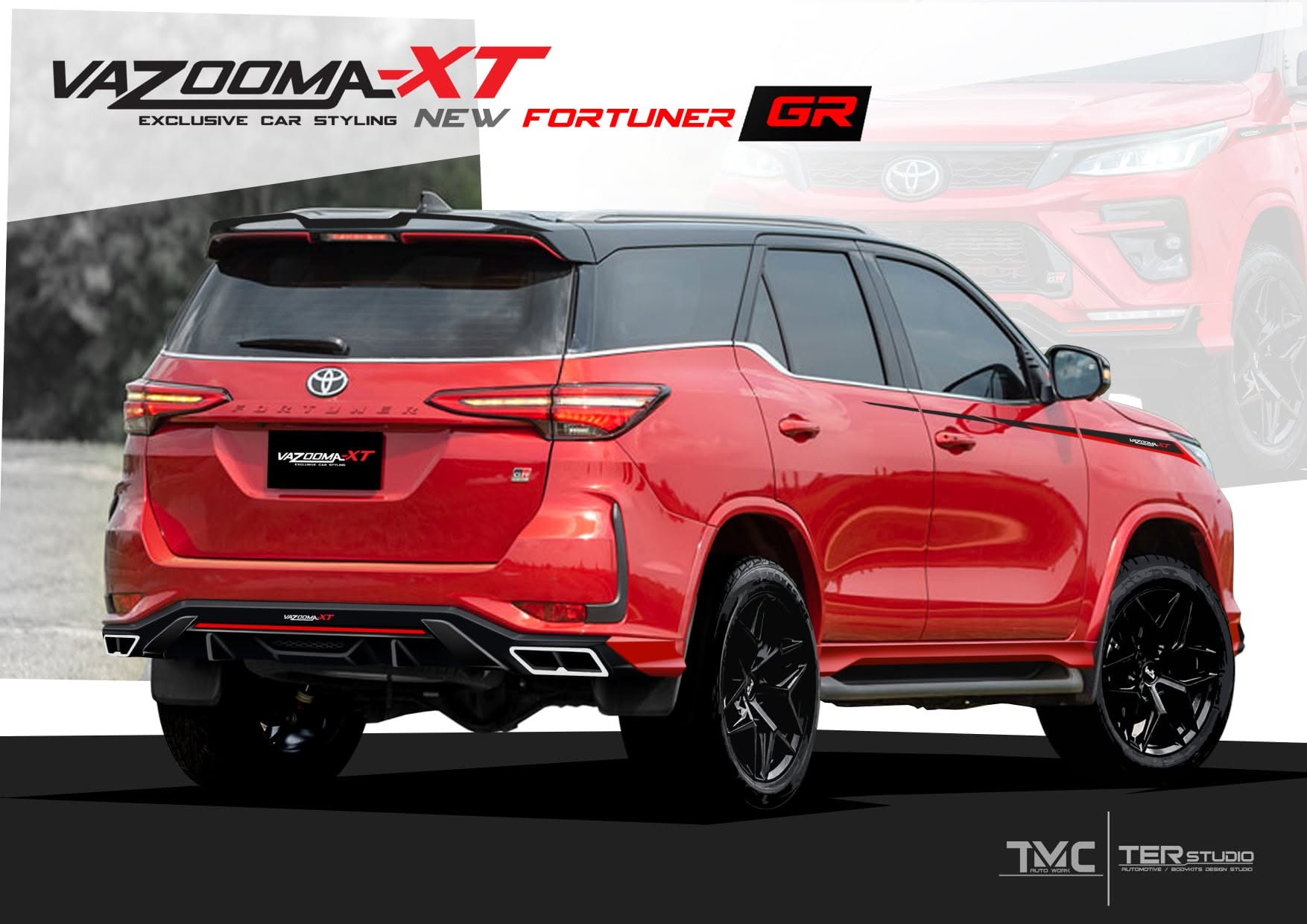 ชุดแต่ง Toyota Fortuner 2020 2024 Drive68 VazoomaXT GR