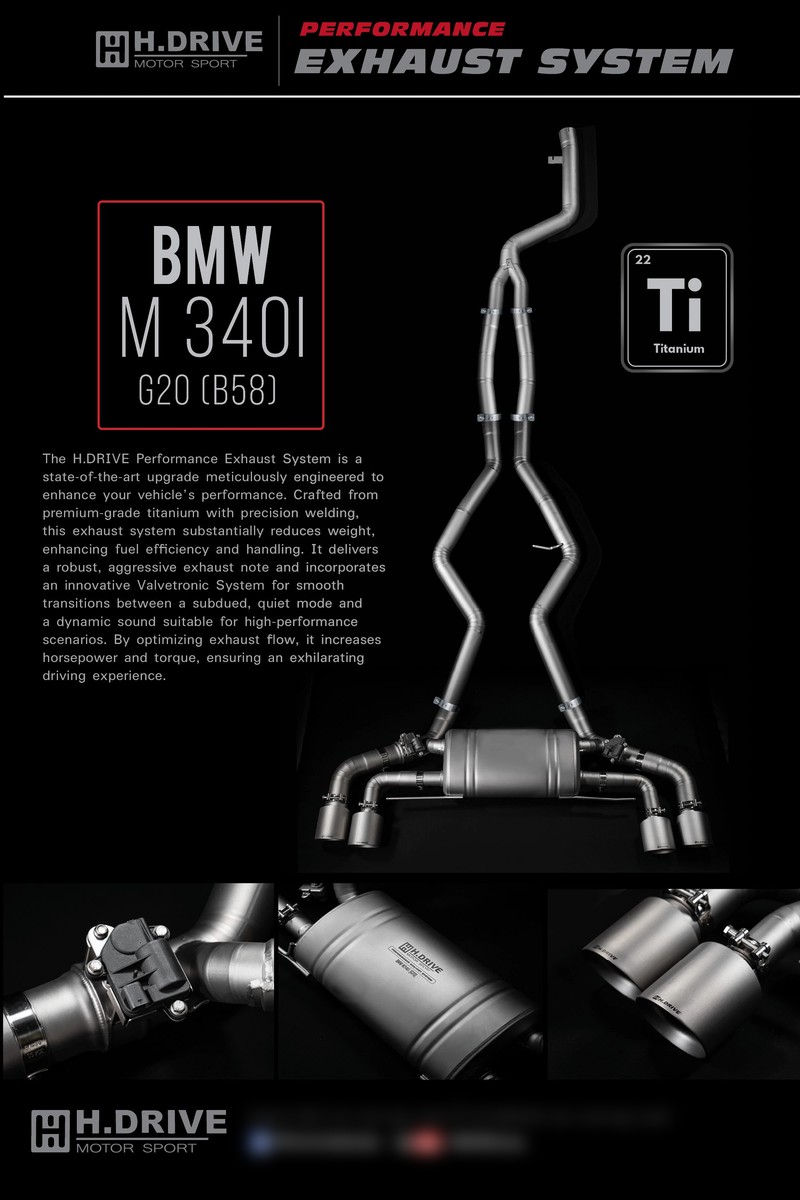ระบบท่อไอเสีย BMW M340i (G20) B58 - H.Drive Exhaust System