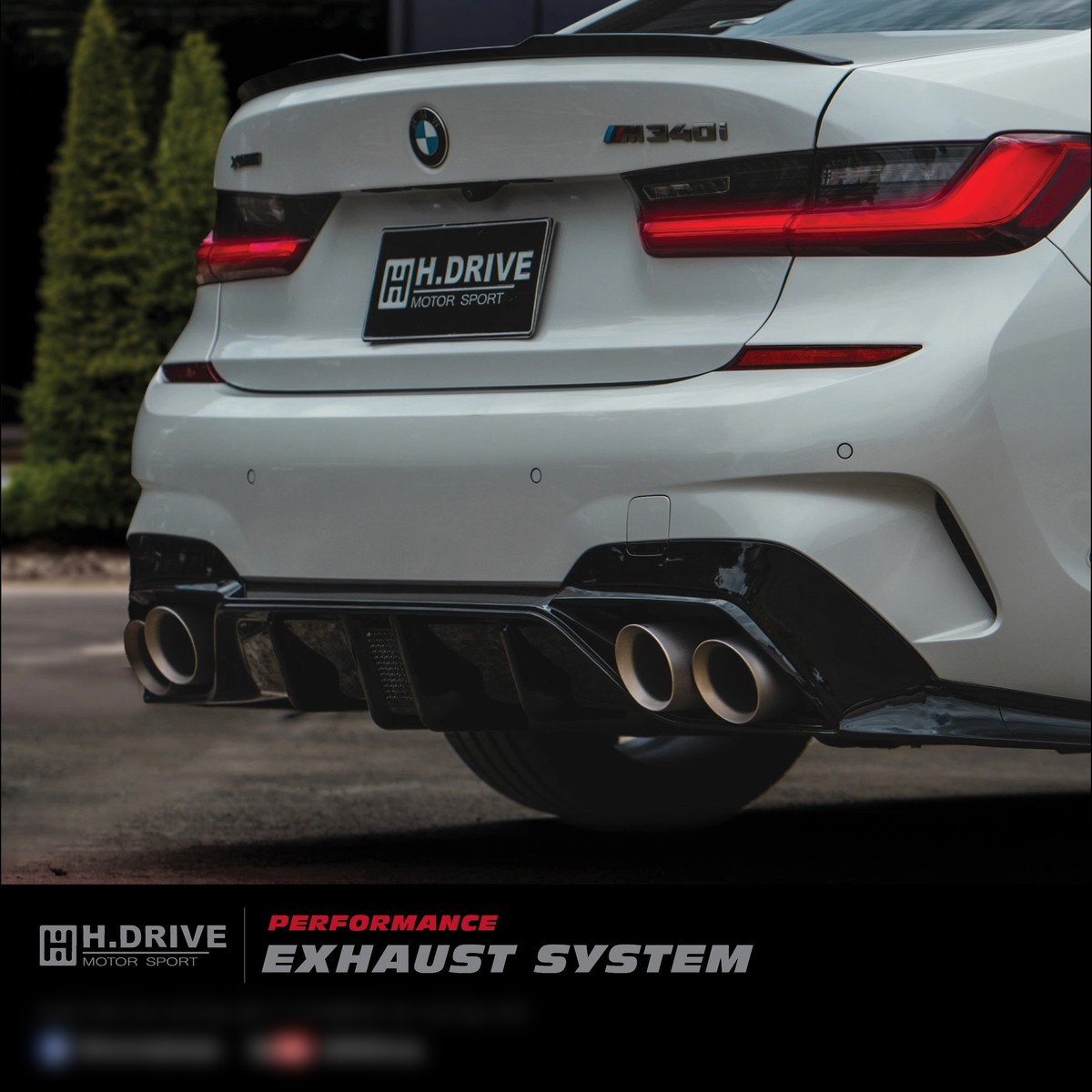 ระบบท่อไอเสีย BMW M340i (G20) B58 - H.Drive Exhaust System — ภาพสินค้า 7
