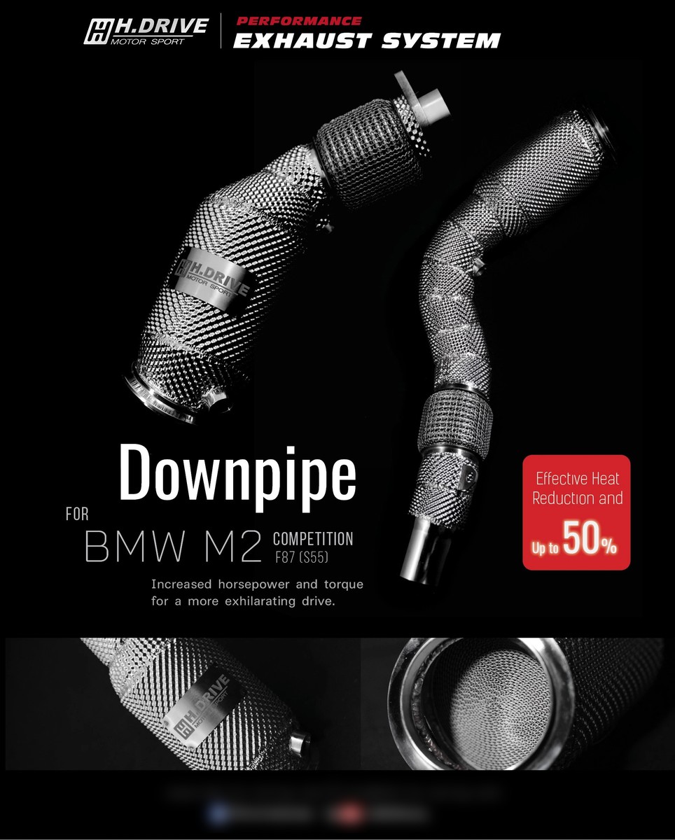 ระบบท่อไอเสีย BMW M2 Competition (F87) S55 - H.Drive Exhaust System — ภาพสินค้า 6
