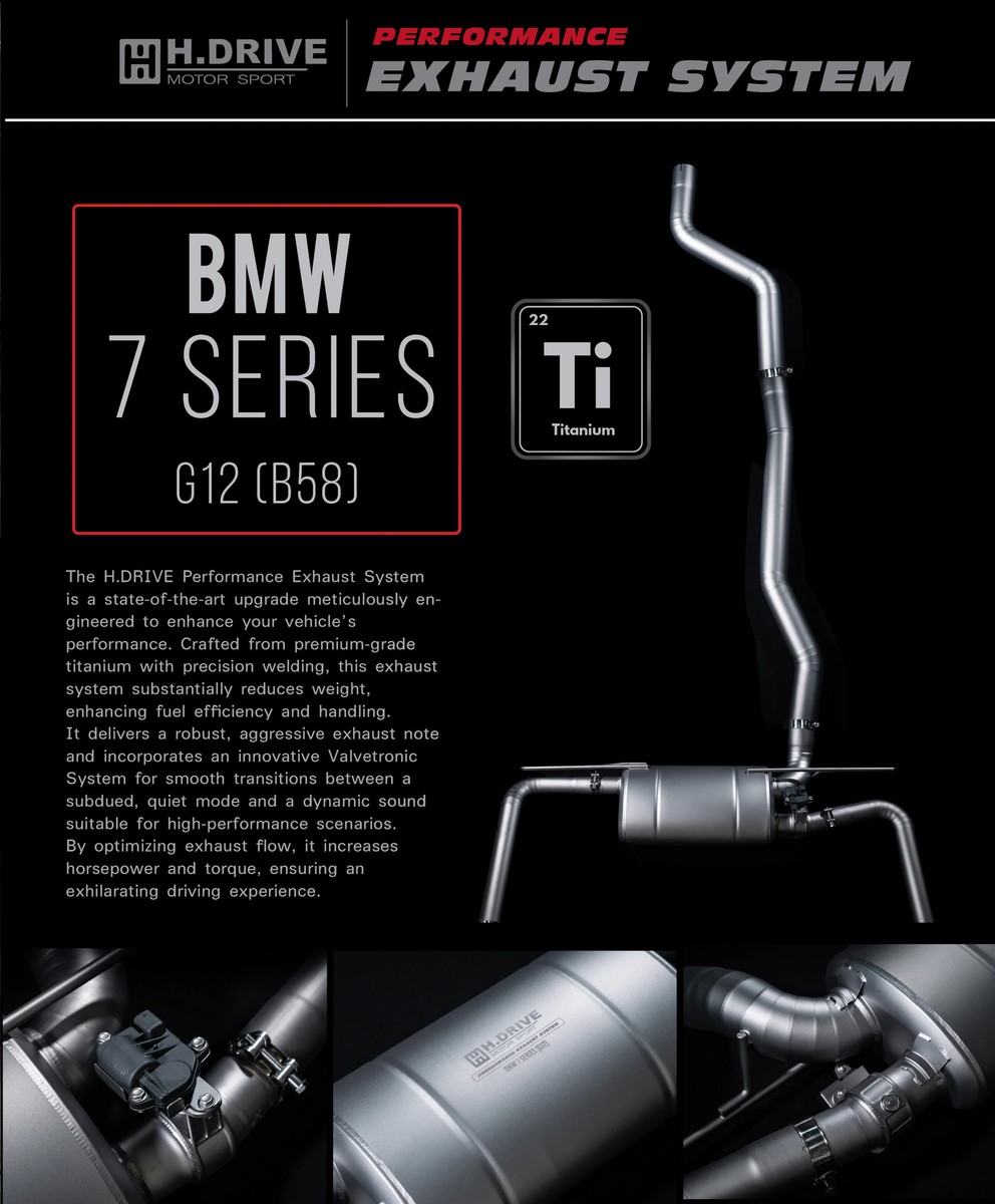 ระบบท่อไอเสีย BMW 7 Series (G12) B58 - H.Drive Exhaust System