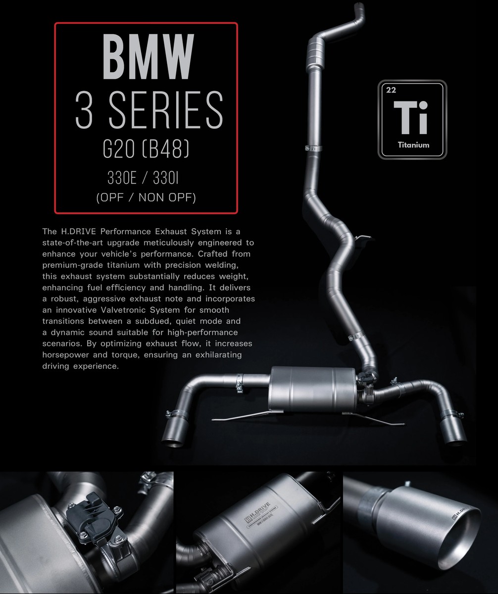 ระบบท่อไอเสีย BMW 3 Series 330e (G20) B48 - H.Drive Exhaust System