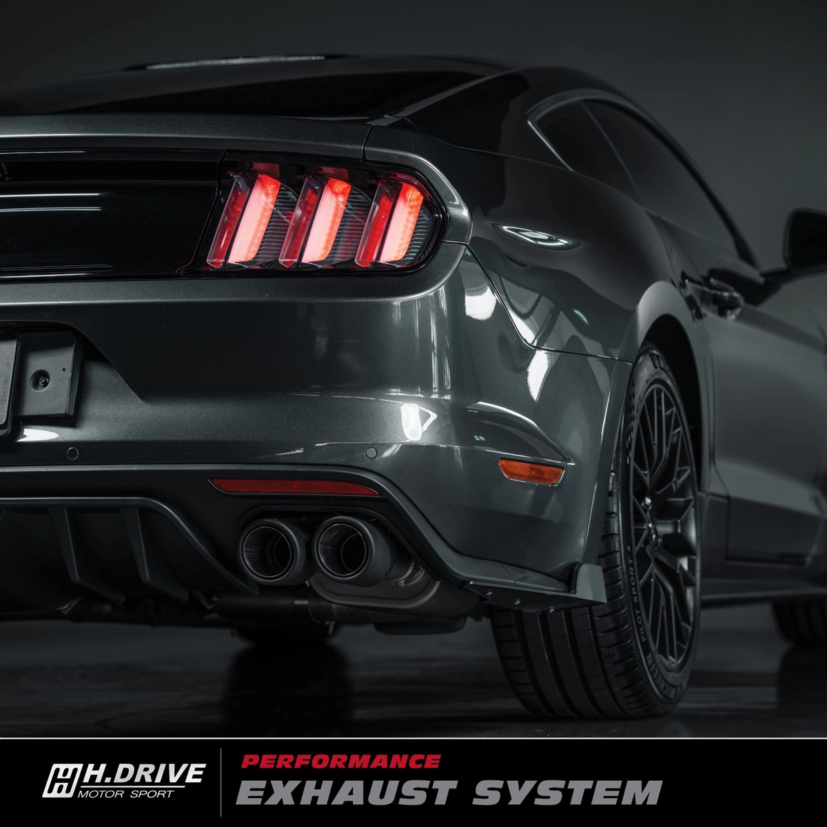 ระบบท่อไอเสีย Ford Mustang GT 5.0 (S550) - H.Drive Exhaust System — ภาพสินค้า 4