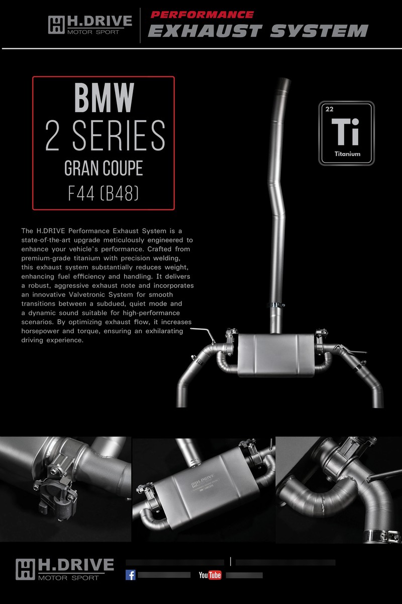 ระบบท่อไอเสีย BMW 2 Series Gran Coupe (F44) B48- H.Drive Exhaust System