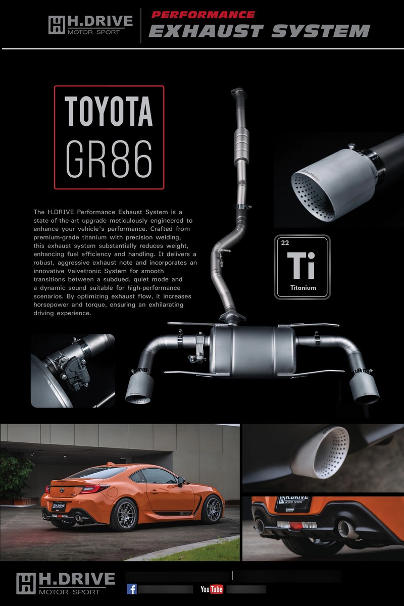 ระบบท่อไอเสีย Toyota GR86 - H.Drive Exhaust System
