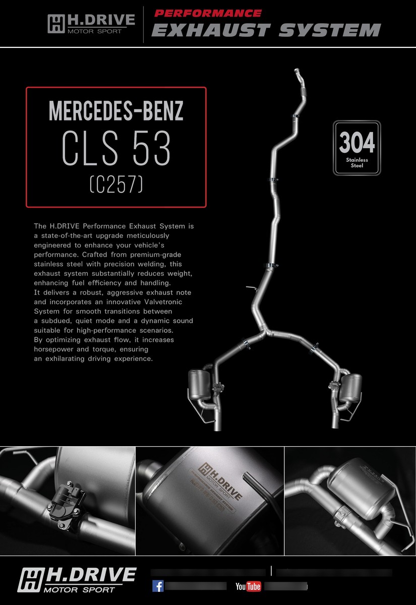 ระบบท่อไอเสีย Mercedes-Benz AMG CLS-53 (C257) - H.Drive Titanium Exhaust System