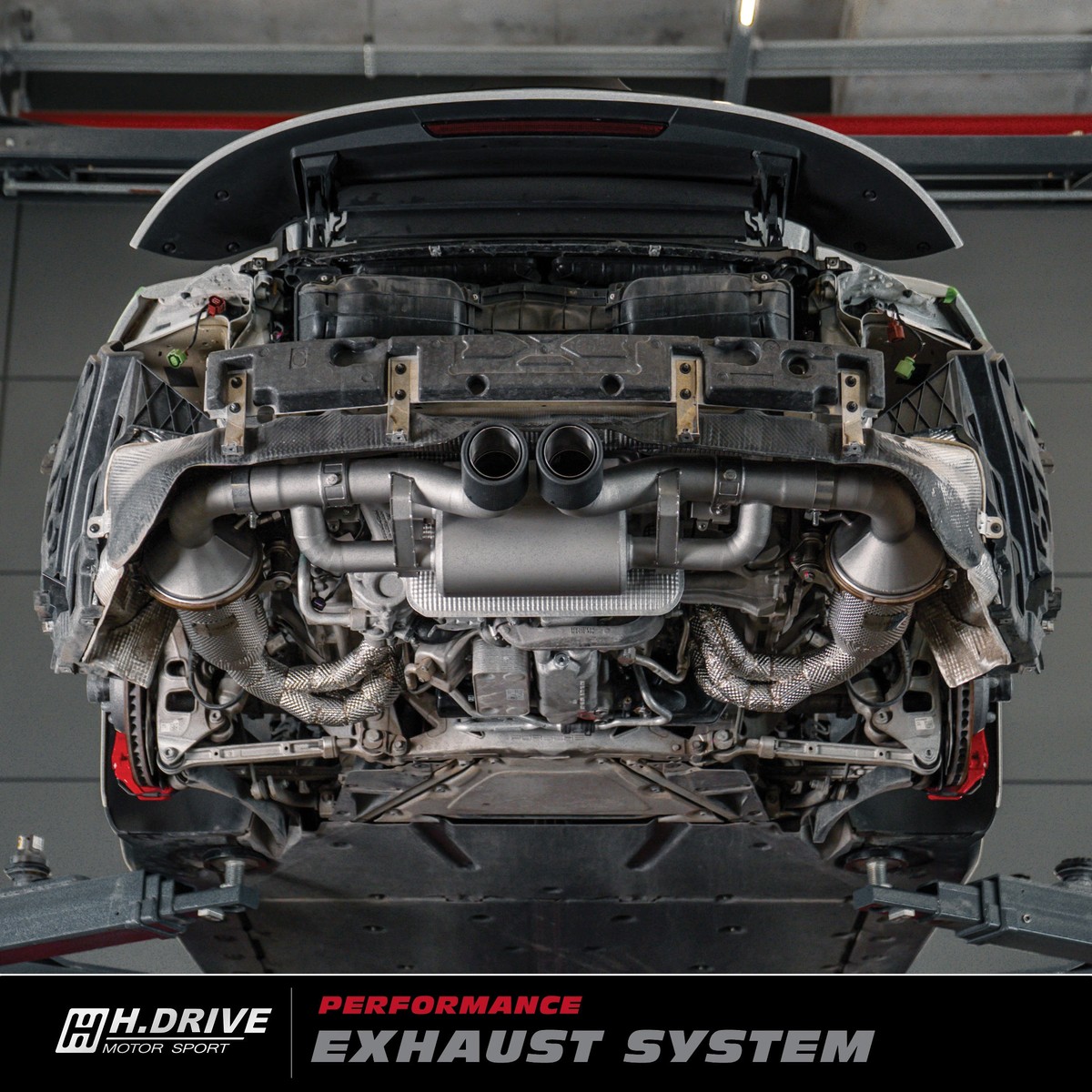 ระบบท่อไอเสีย Porsche 911 (992) GT3 Touring- H.Drive Titanium Exhaust System — ภาพสินค้า 3
