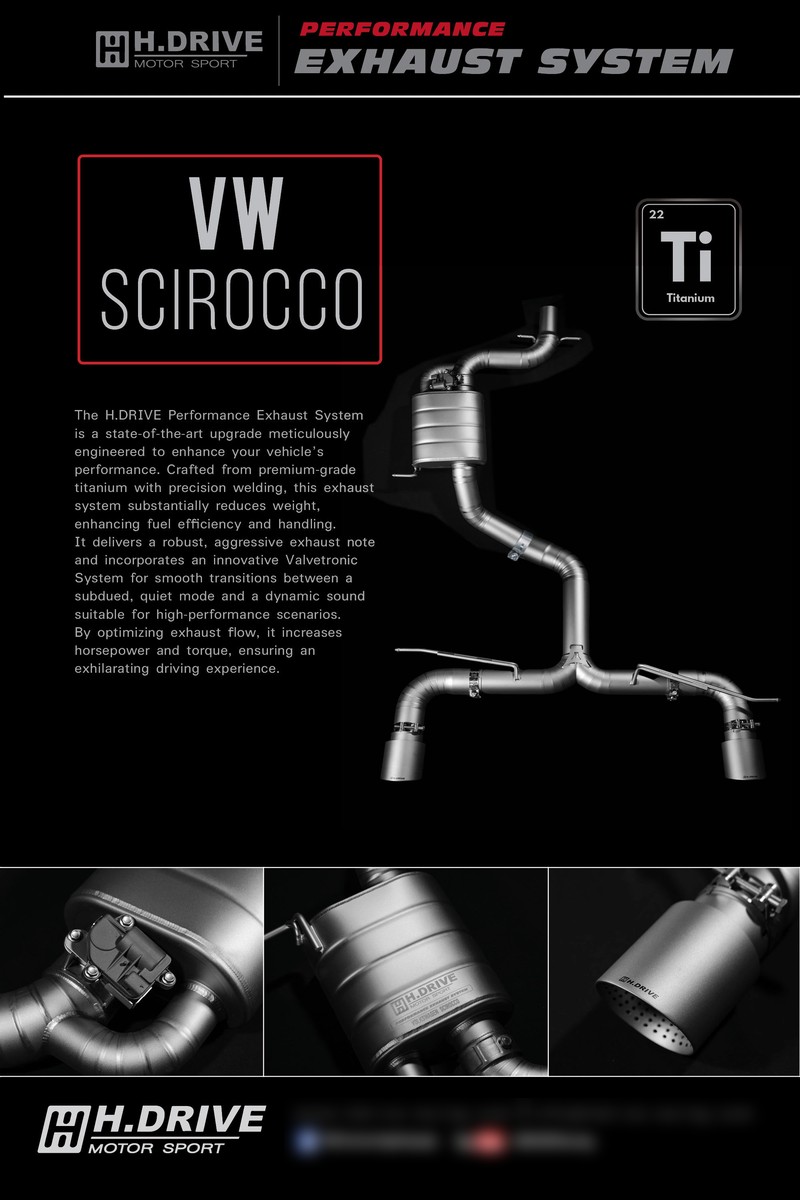 ระบบท่อไอเสีย VW Scirocco - H.Drive Exhaust System
