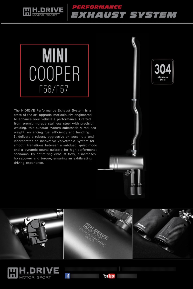 ระบบท่อไอเสีย MINI Cooper (F56/F57) - H.Drive Exhaust System