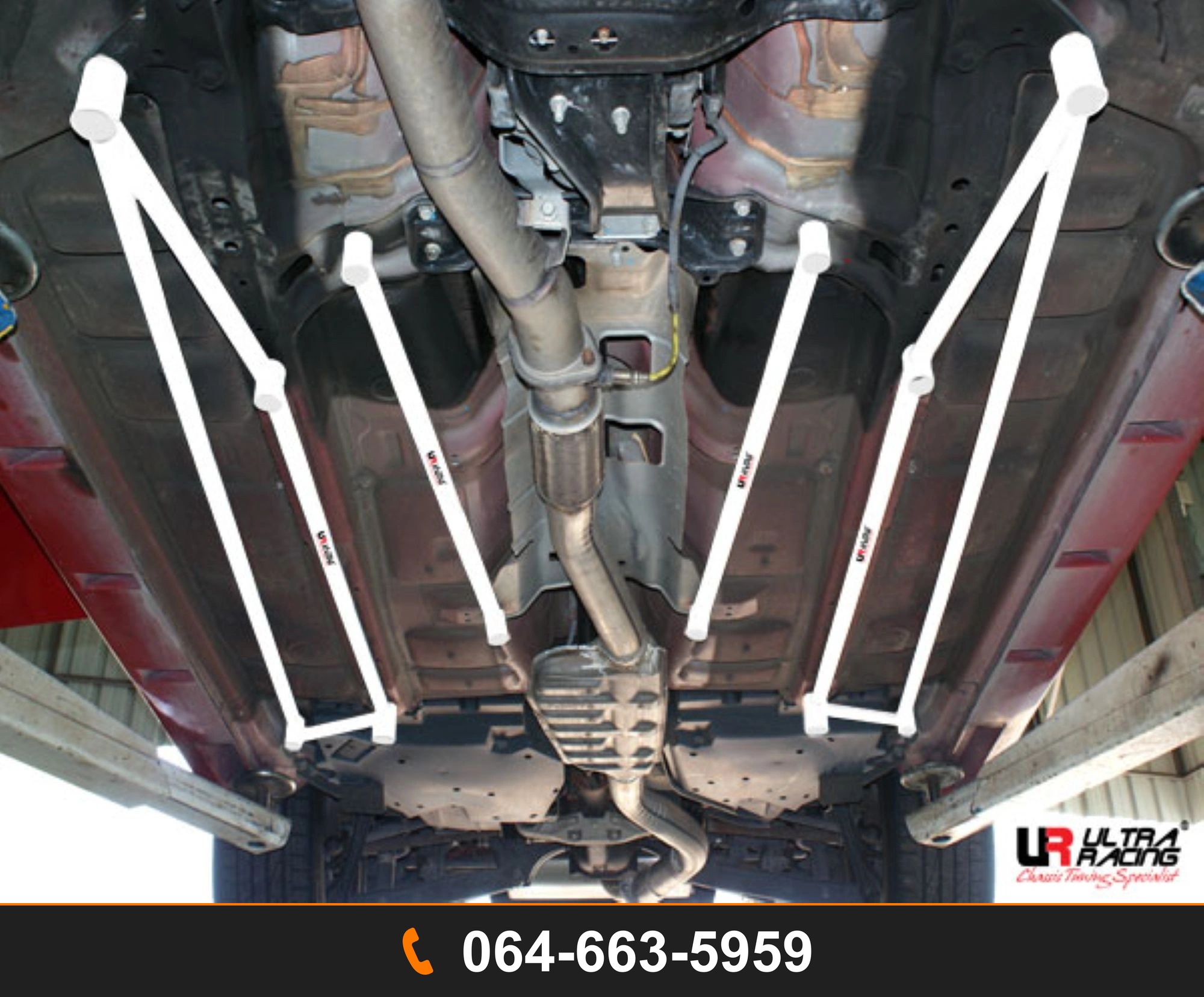 ค้ำตัวถังล่างด้านข้างกลาง Ultra Racing UR-MS4-1336P SUBARU IMPREZA SUBARU IMPREZA WRX STI SUBARU XV