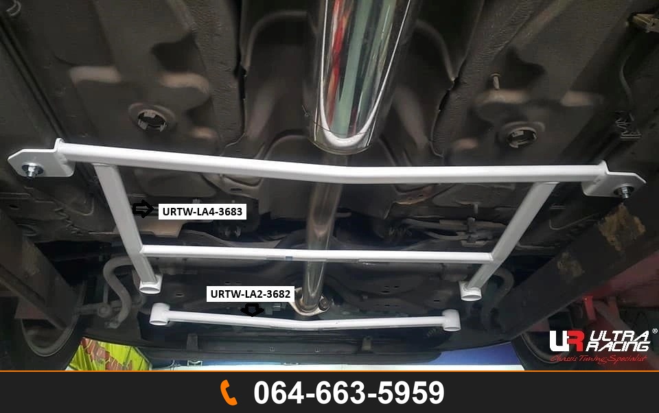 ค้ำตัวถังล่างหน้า Ultra Racing URTW-LA2-3682 PEUGEOT 206