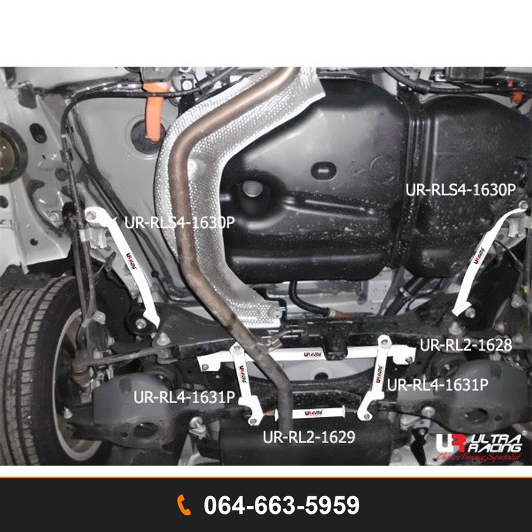 ค้ำตัวถังล่างด้านข้างหลัง Ultra Racing UR-RS4-1630P LEXUS CT 200H