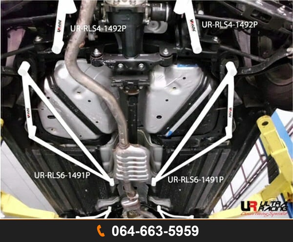 ค้ำตัวถังล่างด้านข้างหลัง Ultra Racing UR-RS6-1491P SUBARU OUTBACK