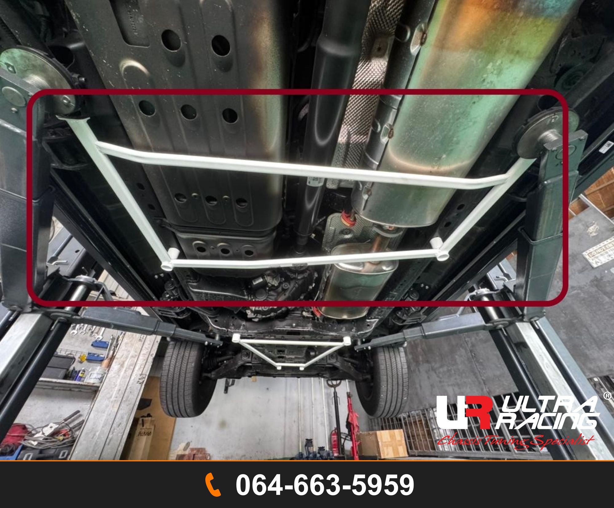 ค้ำตัวถังล่างหลัง Ultra Racing UR-RL4-4950 GREAT WALL TANK
